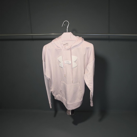 Under Armour Light Pink Hoodie with White Logo - Picture 3 of 4
